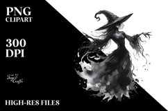 Washed Gothic Dancing Witch PNG Product Image 1