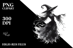 Washed Gothic Dancing Witch PNG Product Image 2