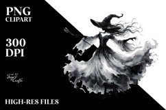 Washed Gothic Dancing Witch PNG Product Image 1
