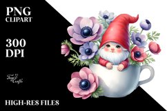 Baby Gnome with Anemone PNG Product Image 2