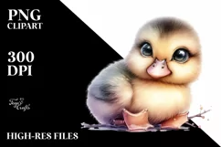 Baby Duck with Big Eyes, Transparent PNG Product Image 1