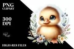 Baby Duck with Big Eyes, Transparent PNG Product Image 3