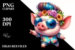 funny Baby Pig Dancing PNG Product Image 1