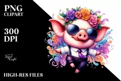 funny Baby Pig Dancing PNG Product Image 3