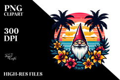Retro Gnome Sunset PNG Product Image 2