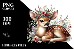 Elegant Baby Deer, Stylish PNG Product Image 2