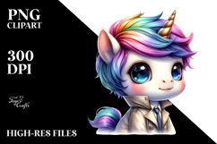 Dressed Baby Unicorn PNG Product Image 2