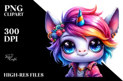Cute Baby Unicorn PNG Product Image 2