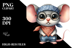 Washed Baby Mouse with es PNG Product Image 2