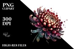 Detailed Glossy Chrysanthemum | Clipart Product Image 3