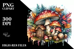 Wooden Stained Mushroom PNG Product Image 1