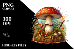 Wooden Stained Mushroom PNG Product Image 2