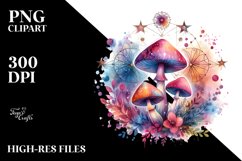 Magical Celestial Astral Mushroom Clipart Product Image 1