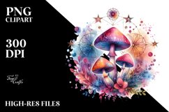 Colorful Magical Mushroom | Clipart Product Image 1