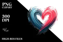 Simple Paintbrush Style Heart, Transparent PNG Product Image 2