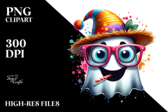 Funny Goofy Ghost with Party Hat PNG Product Image 2