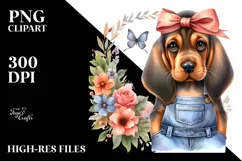 Watercolor Bloodhound Contempt | Sublimation Clipart Product Image 3