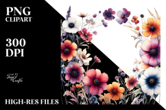 Wild Flowers Flame Clipart Product Image 2