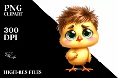 Funny Baby Chick Standing with Confused Goofy Smile Product Image 3