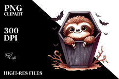 Cute Baby Sloth Popping from Coffin Product Image 2