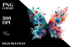 Butterfly Silhouette, Elegant PNG Product Image 2