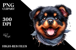 Happy Rottweiler PNG Product Image 2