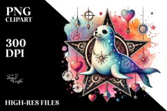 Adorned Seal on Star PNG Product Image 2