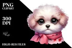 Baby Bichpoo with Big Eyes | Sublimation | Clipart Product Image 1