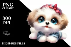 Baby Bichpoo with Big Eyes | Sublimation | Clipart Product Image 3