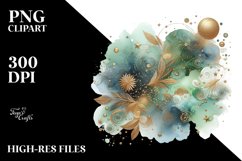 Colorful Watercolor Greenish Foil | Sublimation Clipart Product Image 3