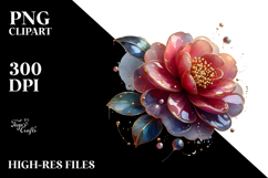 Abstract Glossy Flower PNG Product Image 2