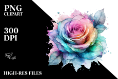Vibrant Rose -like Watercolor PNG Product Image 2