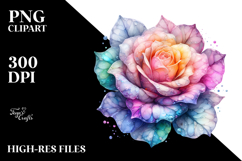Detailed Vibrant Pastel Rose Made of PNG Product Image 2