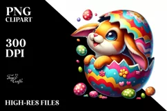 Watercolor Colorful Easter Clipart |T-shirt, Mug, Tumbler Product Image 1