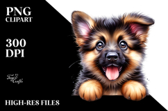 Cute Baby German Shepherd PNG Product Image 2
