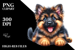Cute Baby German Shepherd PNG Product Image 2