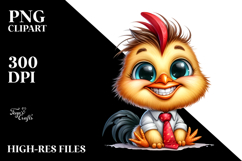 Funny Baby Rooster Sitting Tie Clipart Product Image 2