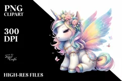 Fairy Unicorn with Wings, PNG Product Image 3