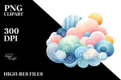 Simple Whimsical Cloud PNG Product Image 2