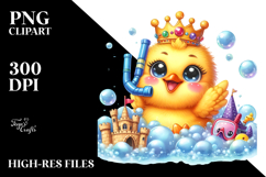 Cute Baby Chicken Castle PNG Product Image 2