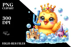 Cute Baby Chicken Castle PNG Product Image 2