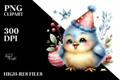Bird with Party Hat, High-Res PNG Product Image 1