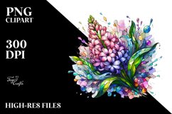 Colorful Stained Hyacinth Watercolor Clipart Product Image 3