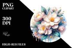 Shiny Gardenia with Golden Insertions | Sublimation | Product Image 3