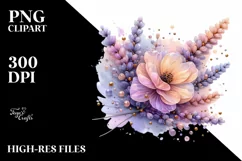 Vibrant Lavender -like Watercolor PNG Product Image 1
