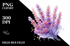 Vibrant Lavender -like Watercolor PNG Product Image 1