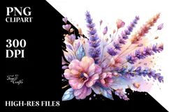 Vibrant Lavender -like Watercolor PNG Product Image 2