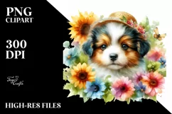 Colorful Baby Dog | Sublimation | Clipart Product Image 3