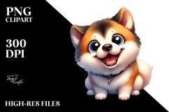 Cute Crazy Akita | Sublimation | Clipart Product Image 1