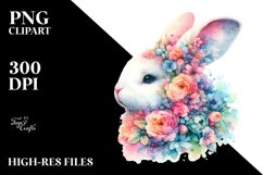 Pastel Floral Bunny | Clipart Product Image 3